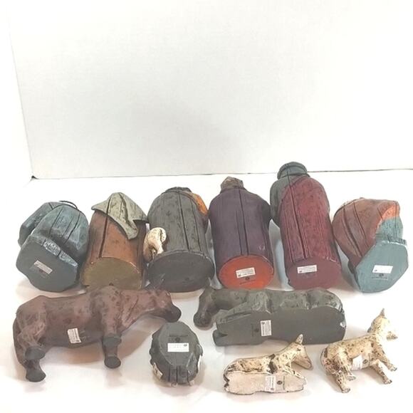 Dept. 56 Vintage Christmas 11 Piece Chalkware LARGE Traditional Nativity Set - Picture 11 of 12